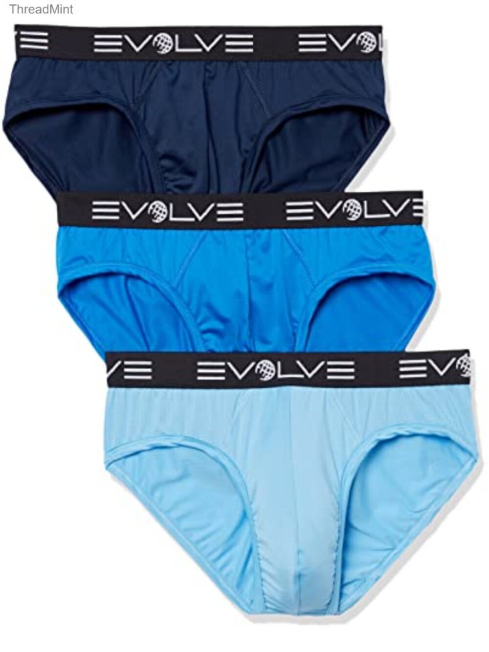 Men's Sport Mesh No Show Briefs 3 Pack Lightweight Stretch Underwear